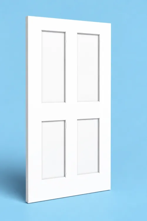 4 recessed panel door leaf