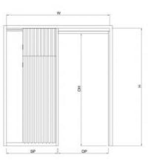 Flush door bracket dimensions