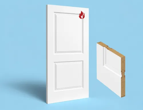 2 panel bevelled step style door leaf